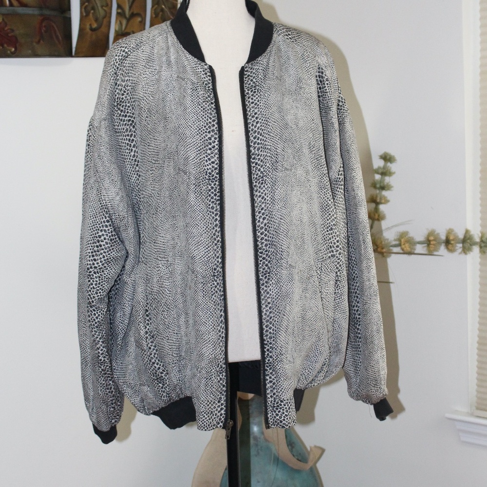 Robert Stock limited , bomber jacket 100% silk